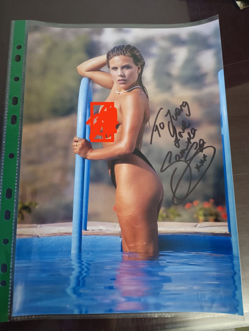 Autografi: Samantha Fox  - handsigniert - 20x30cm – Usato da Menziken venduto da Artographs