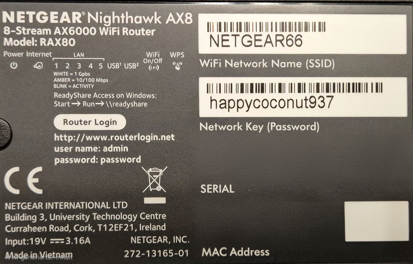 Netgear Nighthawk AX8 (RAX80) | WiFi 6 Router | AX6000 | OVP (Gebraucht ...