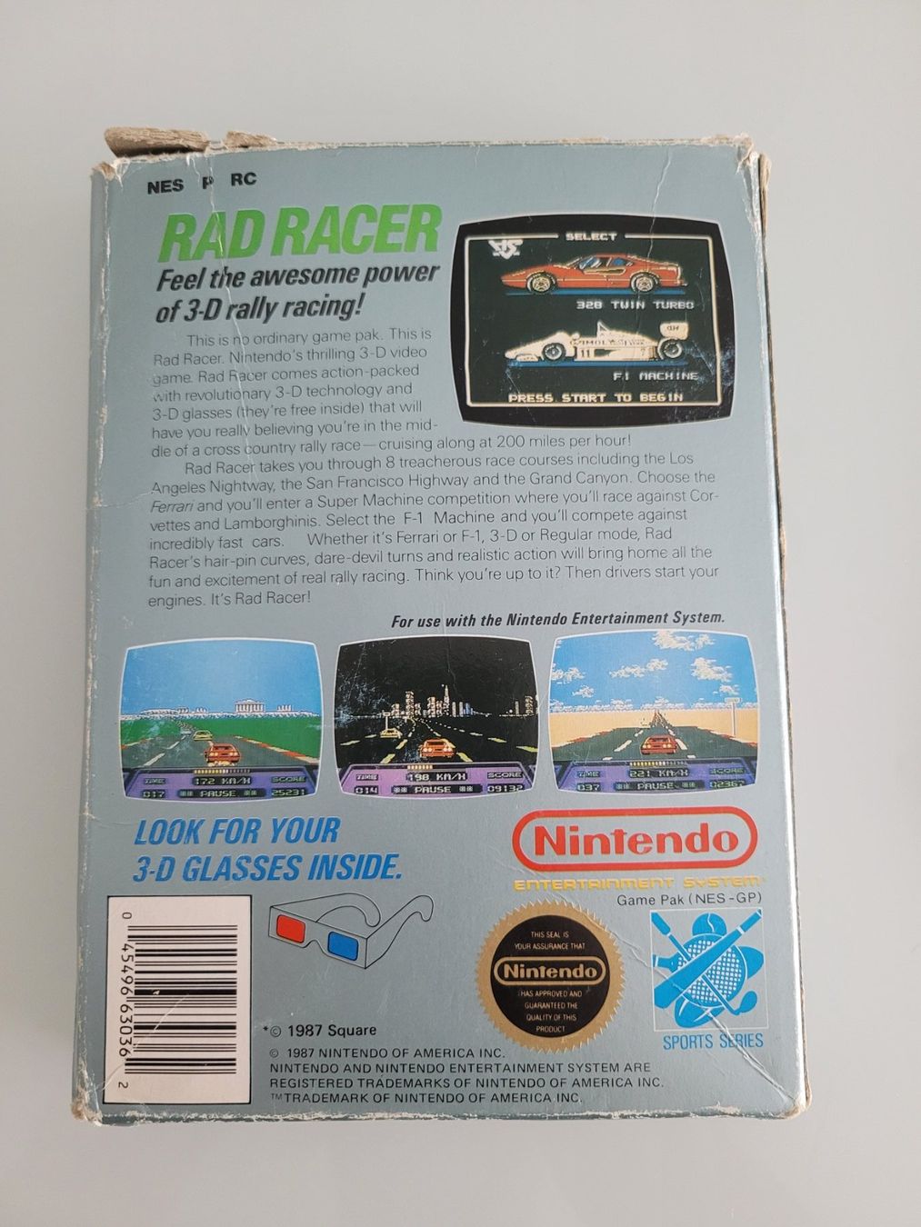 Giochi: Rad Racer NES (US) – Usato da Uezwil venduto da -Retrogames- 1