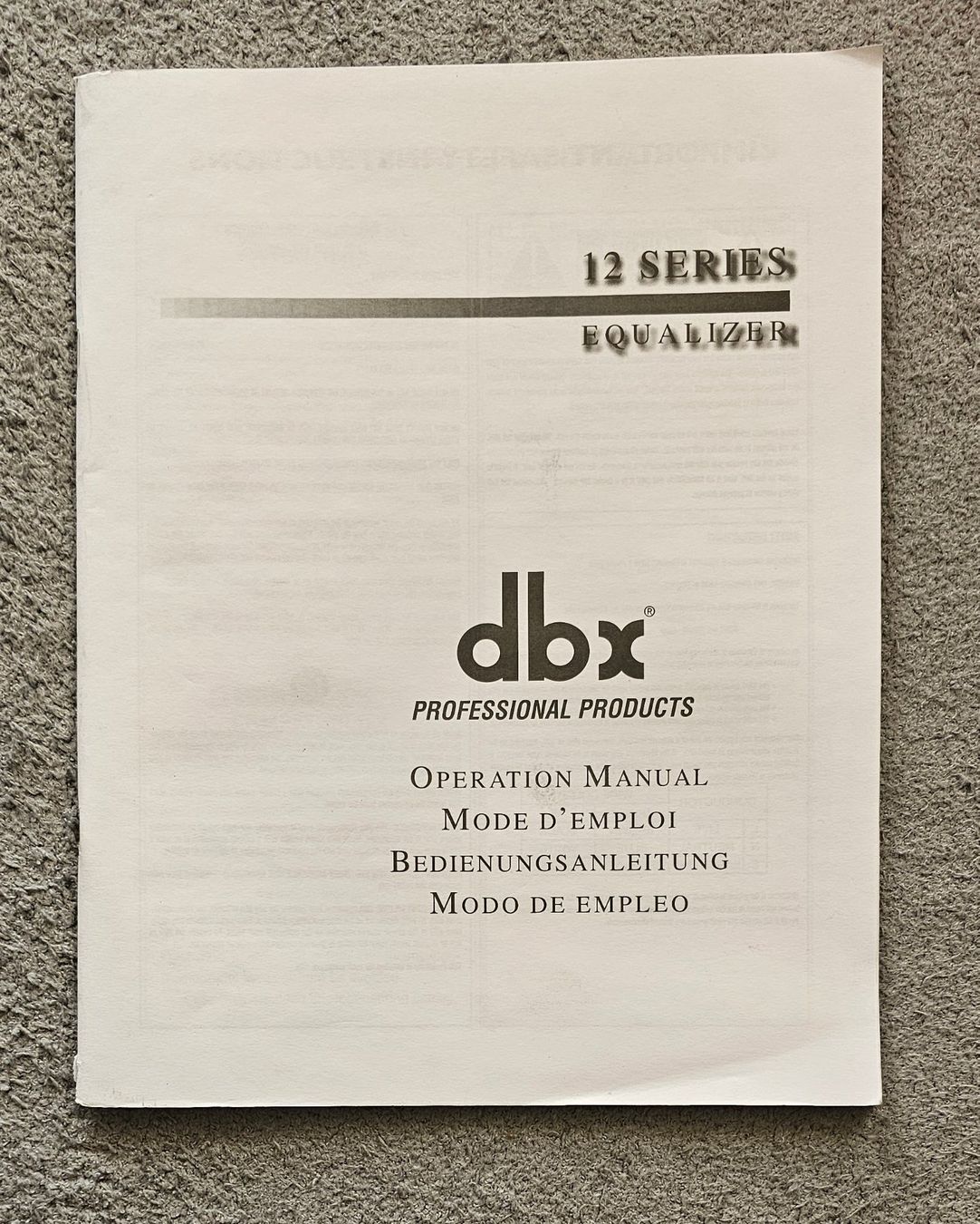 Dbx Equalizzatori: DBX 1231 Graphic Equalizer - SN: 01036059 – Usato da Birsfelden venduto da missnamrit 3