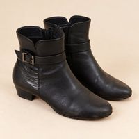Damen Stiefeletten Boots Schwarz Gr. 39