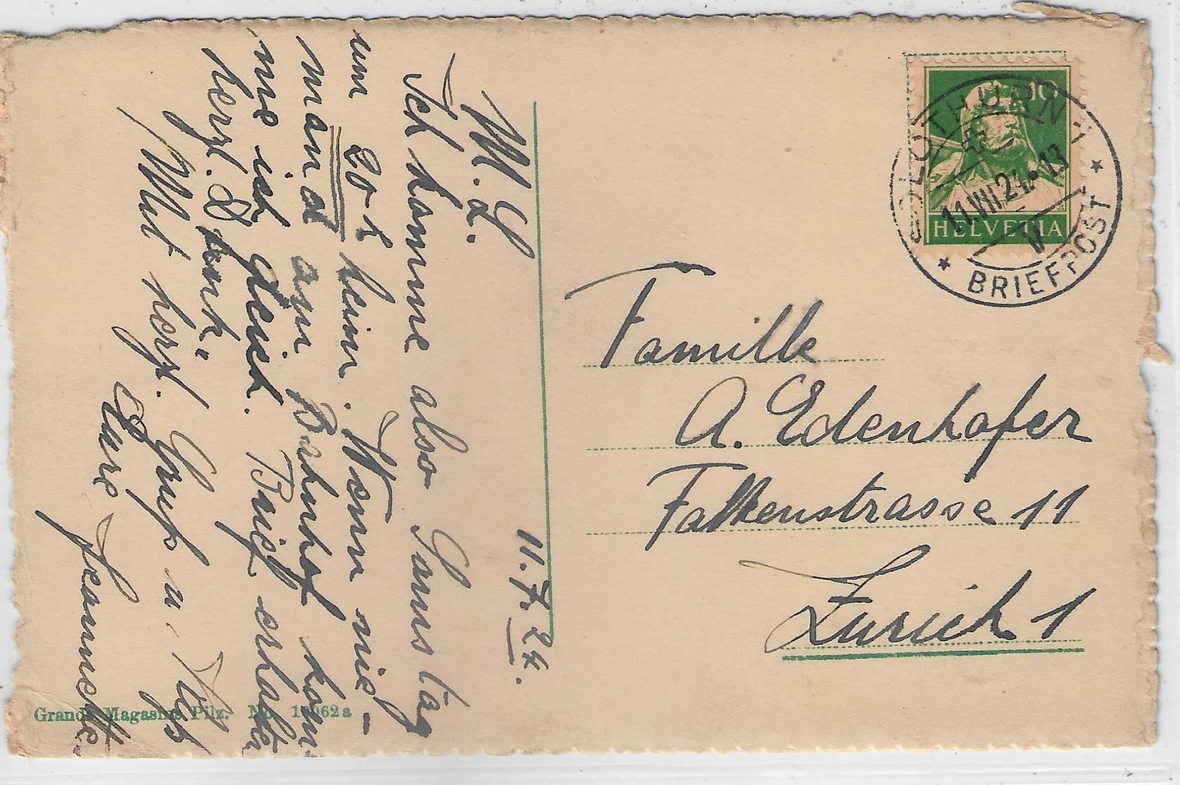 Cartoline postali: Solothurn - Neues Rathaus - Litho – Usato da Ettingen venduto da Kartenplanet 1