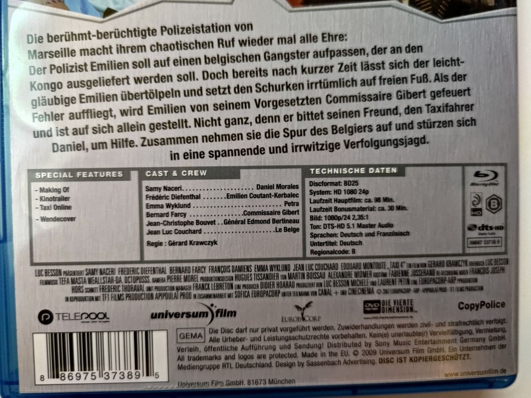 Tutti i DVDs: Taxi 4 / T4xi – Usato da Liestal venduto da Kratzilla 3