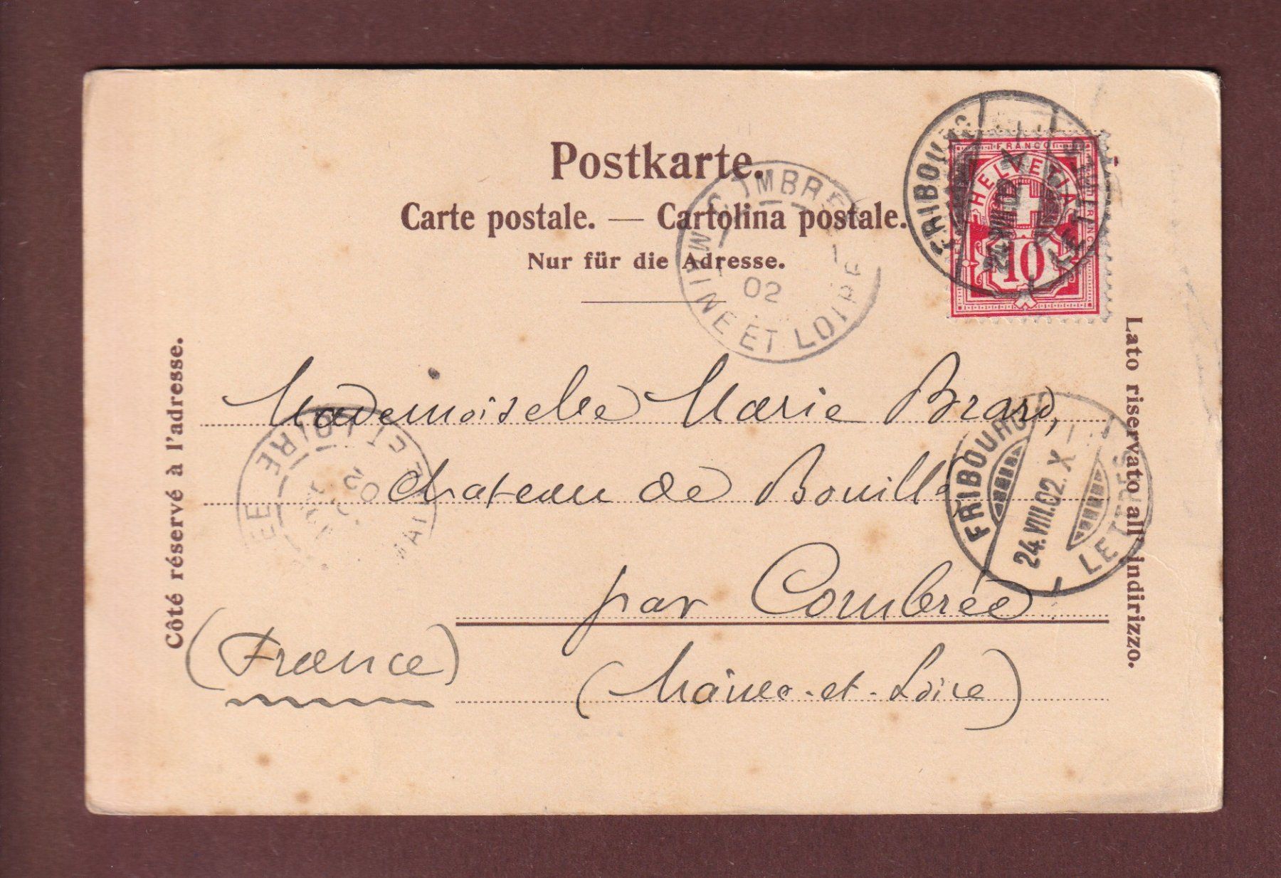 Cartoline postali: INTERLAKEN - Höheweg-Promenade - 1902 – Usato da Pully venduto da nicecards-shop 1