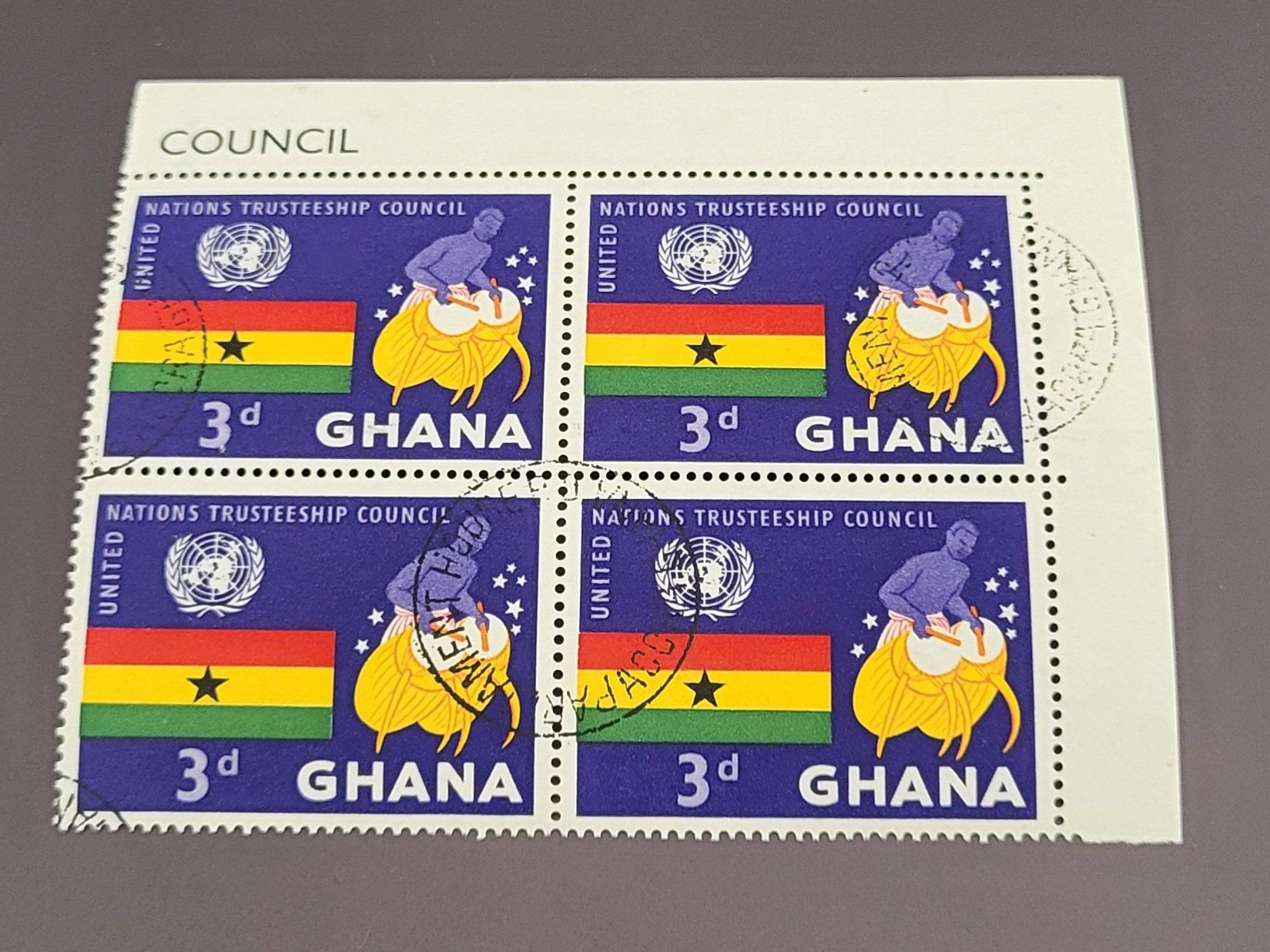 Tutti i francobolli: Ghana 1959 viereblock briefmarke – Usato da St Gallen venduto da Stampsalshobby