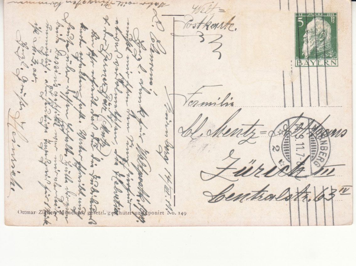 Cartoline postali: Briefmarken Bayern 1911 – Usato da Bürglen TG venduto da StampGraf 1