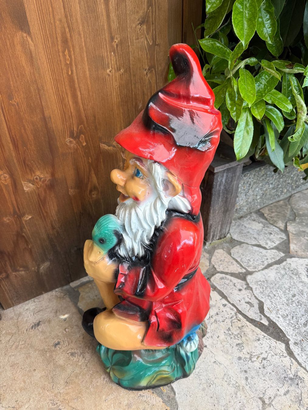 Statuette: Grosser Gartenzwerg mit Ente 80cm hoch – Usato da Winkel venduto da m_schi 2