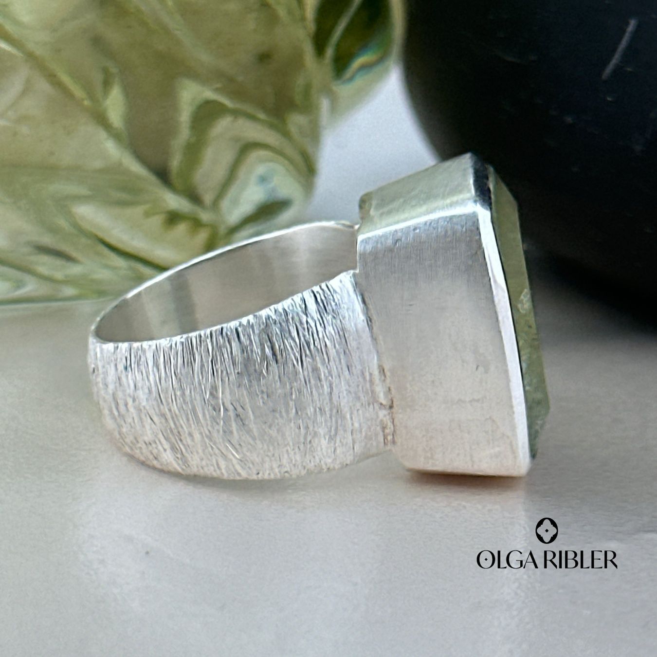 Olga Ribler Bagues: Statement-Ring mit Moos-Aquamarin Ringgrösse 59 – Neuf (Voir description) à Luzern par Schmuckoutlet 7