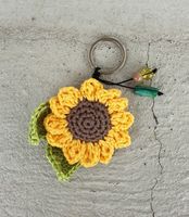 Amigurumi Schlüsselanhänger mit Sonnenblumen