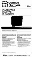 1-Tagespass SAMSTAG 18.Juli 2026 | GURTENFESTIVAL