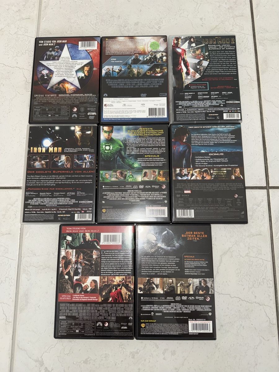 Alle DVDs: 8 Marvel und DC DVDs – Gebraucht aus Gossau ZH von Shaolin 3