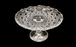 Fuss Schale Pressglas Obstschale mini! Compotier verre moulé