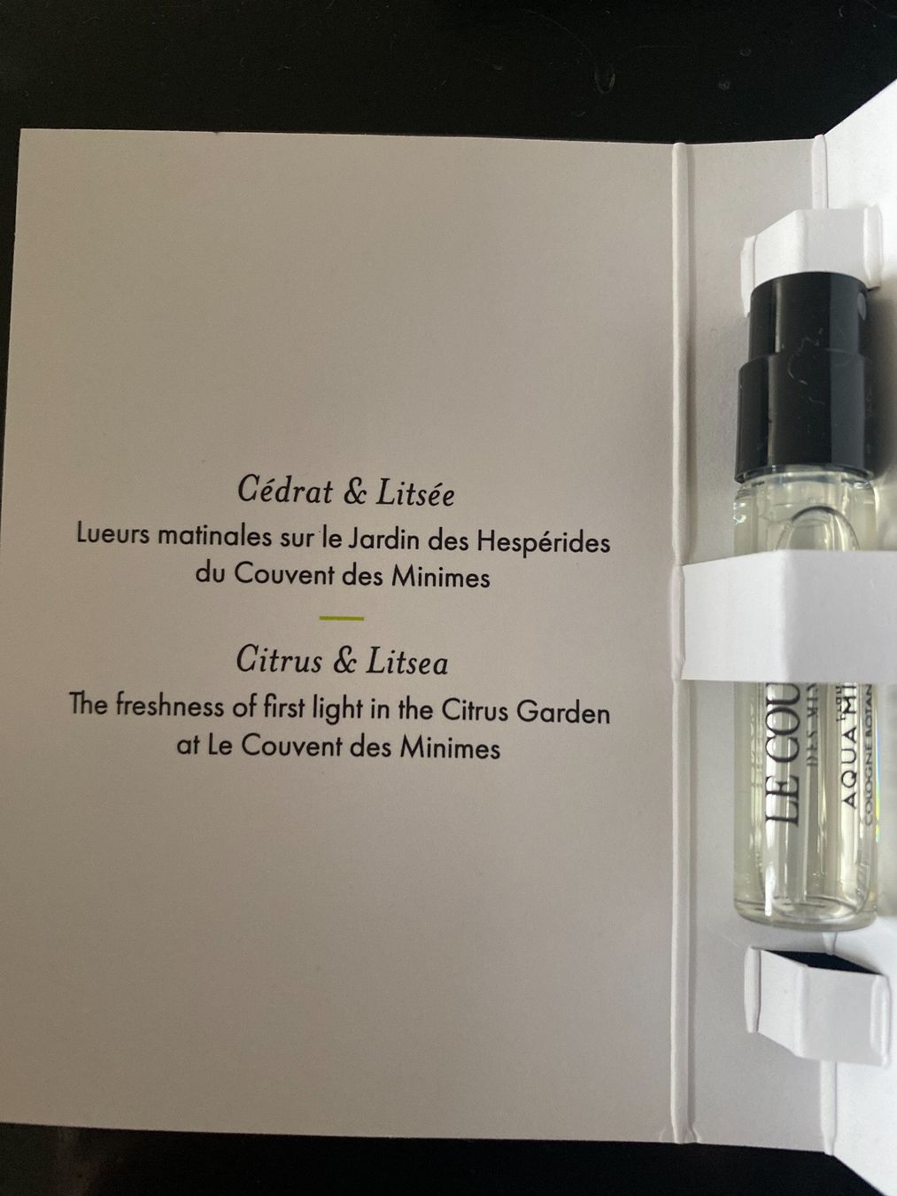 Profumi & Eau de Toilette: Le Couvent Aqua Minimes 1.5 ml – Nuovo e nell'imballaggio originale da Bern venduto da schnupka 1
