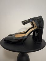 Tara Jarmon Pumps Gr. 40 Lackleder schwarz Mary Jane Leder