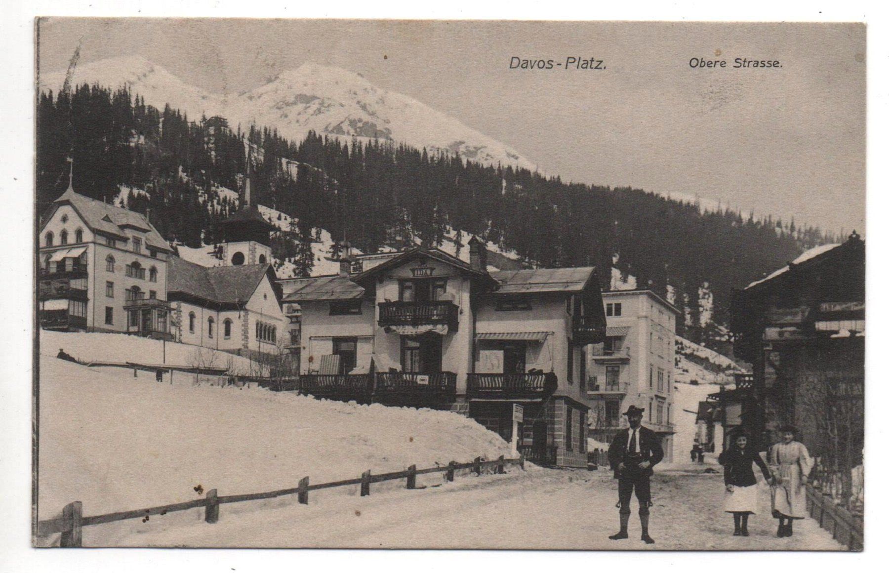 Ansichtskarten: DAVOS-PLATZ Obere Strasse animée – Gebraucht aus Jona von philajona
