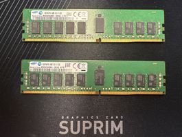 32GB Server RAM Kit (2x 16GB) Samsung DDR4 ECC REG PC4-2400T