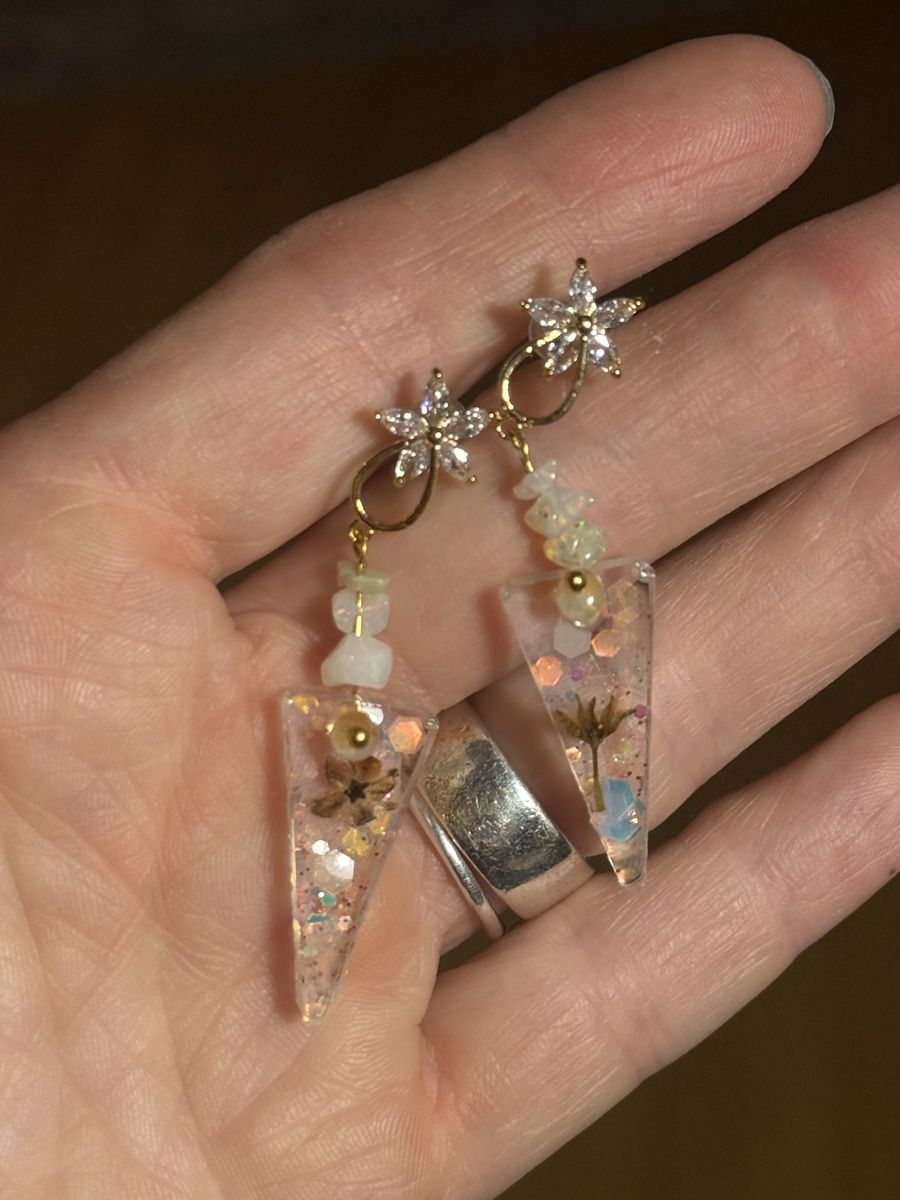 Orecchini pendenti & Orecchini a lobo: Opal, Blümchen Blühten Ohrringe Unikat - NEU – Nuovo e nell'imballaggio originale da Basel venduto da Chili007 2