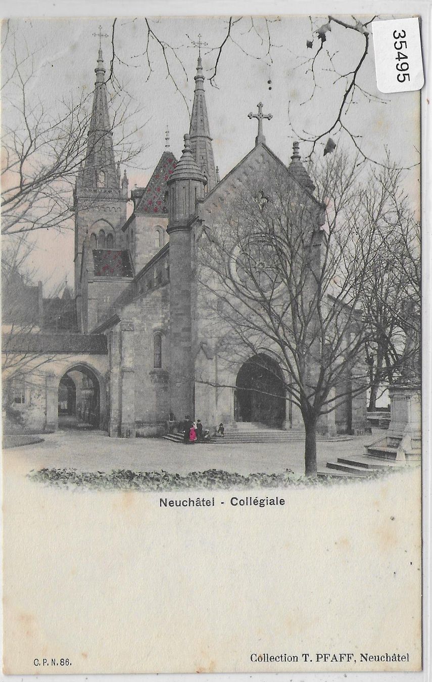 Cartoline postali: Neuchatel - Collegiale - coloriert – Usato da Ettingen venduto da Kartenplanet