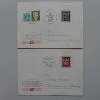 1945: W19+W20 auf Brief mit idealen VOLLSTEMPELN Genf+BERN