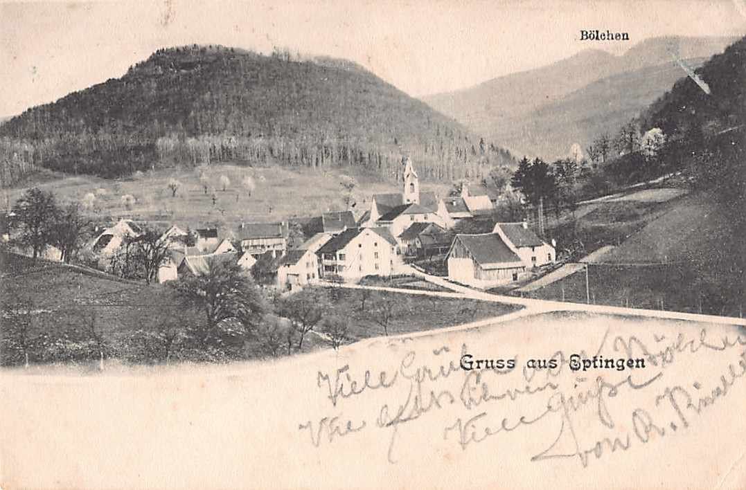 Cartoline postali: 2 historische AnsichtskarteN EPTINGEN BL 1906 – Usato da Lufingen venduto da philatelieshop