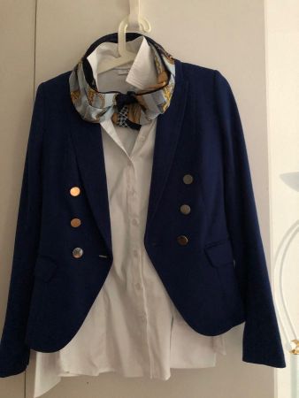 Blazer, figurnahe Form, zweireihig geknöpft