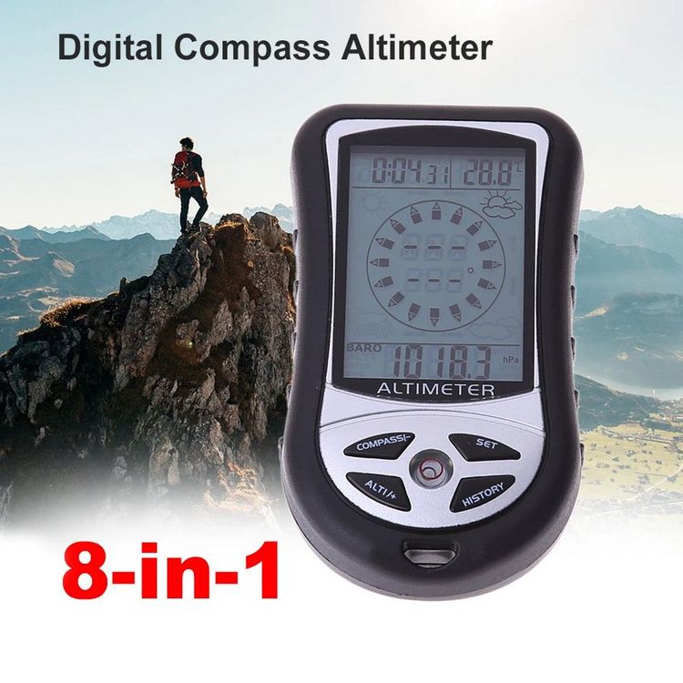 8in1 Outdoor Altimeter Barometer Kompass Uhr Wetterstation (Neu und ...
