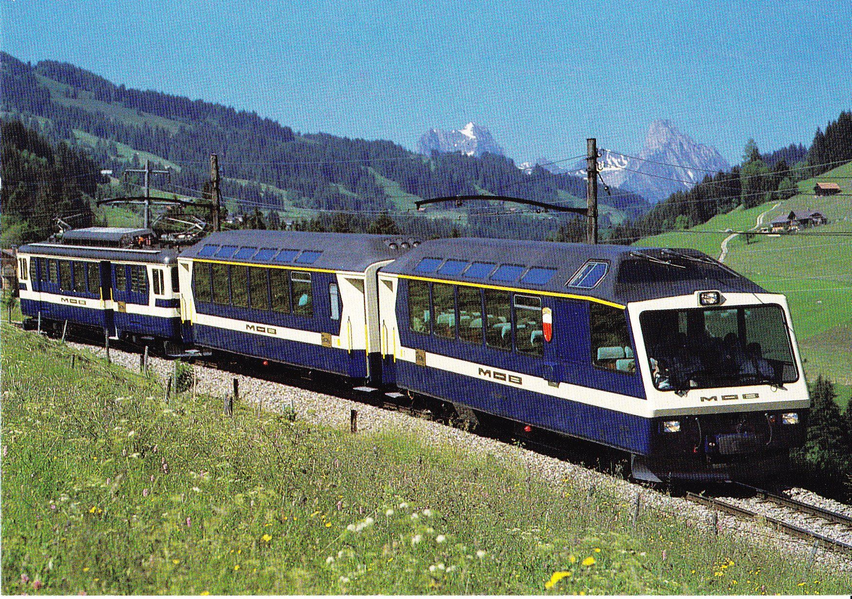 Cartoline postali: MOB - Montreux-Berner Oberlandbahn, 1985 – Usato da Obfelden venduto da Funke2