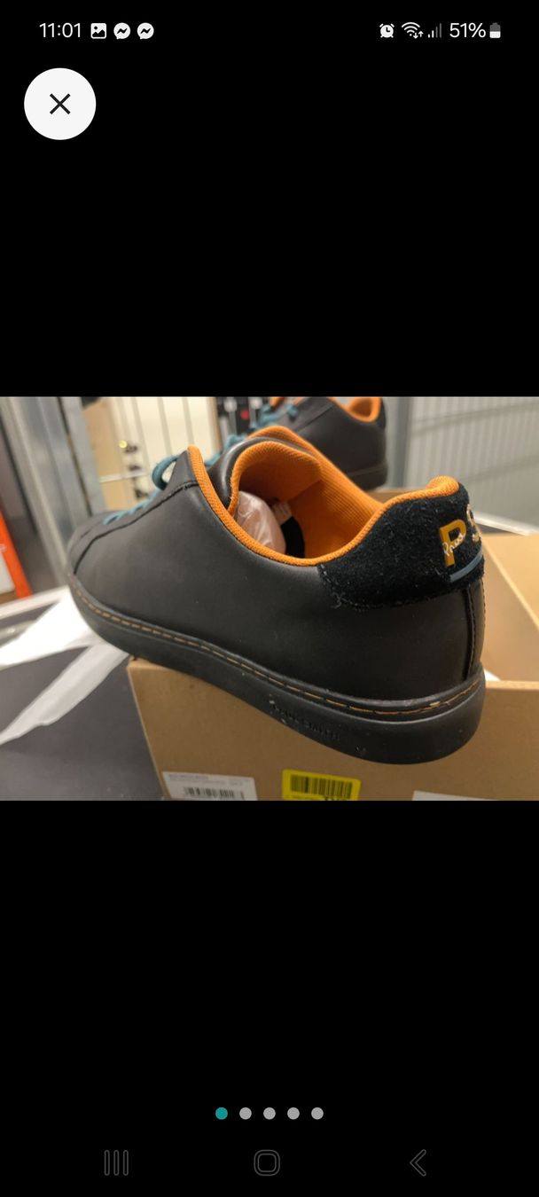 Paul Smith Scarpe da uomo: Snakers Paul Smith "Rex" en cuir noir neuves – Nuovo e nell'imballaggio originale da Genève venduto da Martinbng