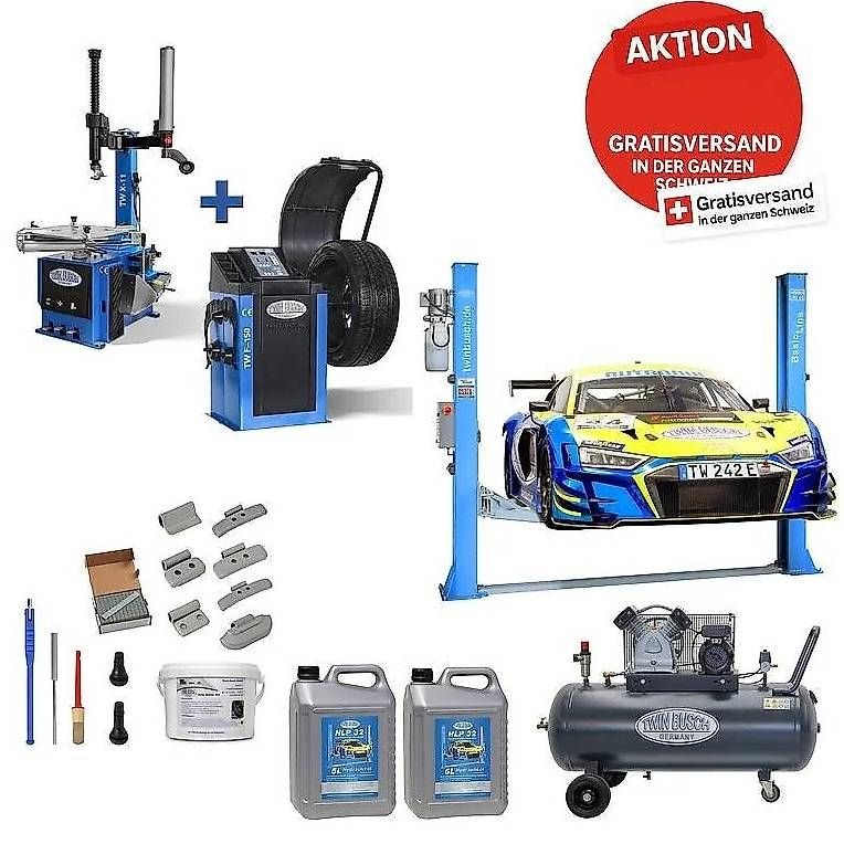 Twin Busch Hebebühne & Wagenheber: Autolift Set Werkstatt Set Basic – Neu und originalverpackt aus Rüthi (Rheintal) von Toptool-3