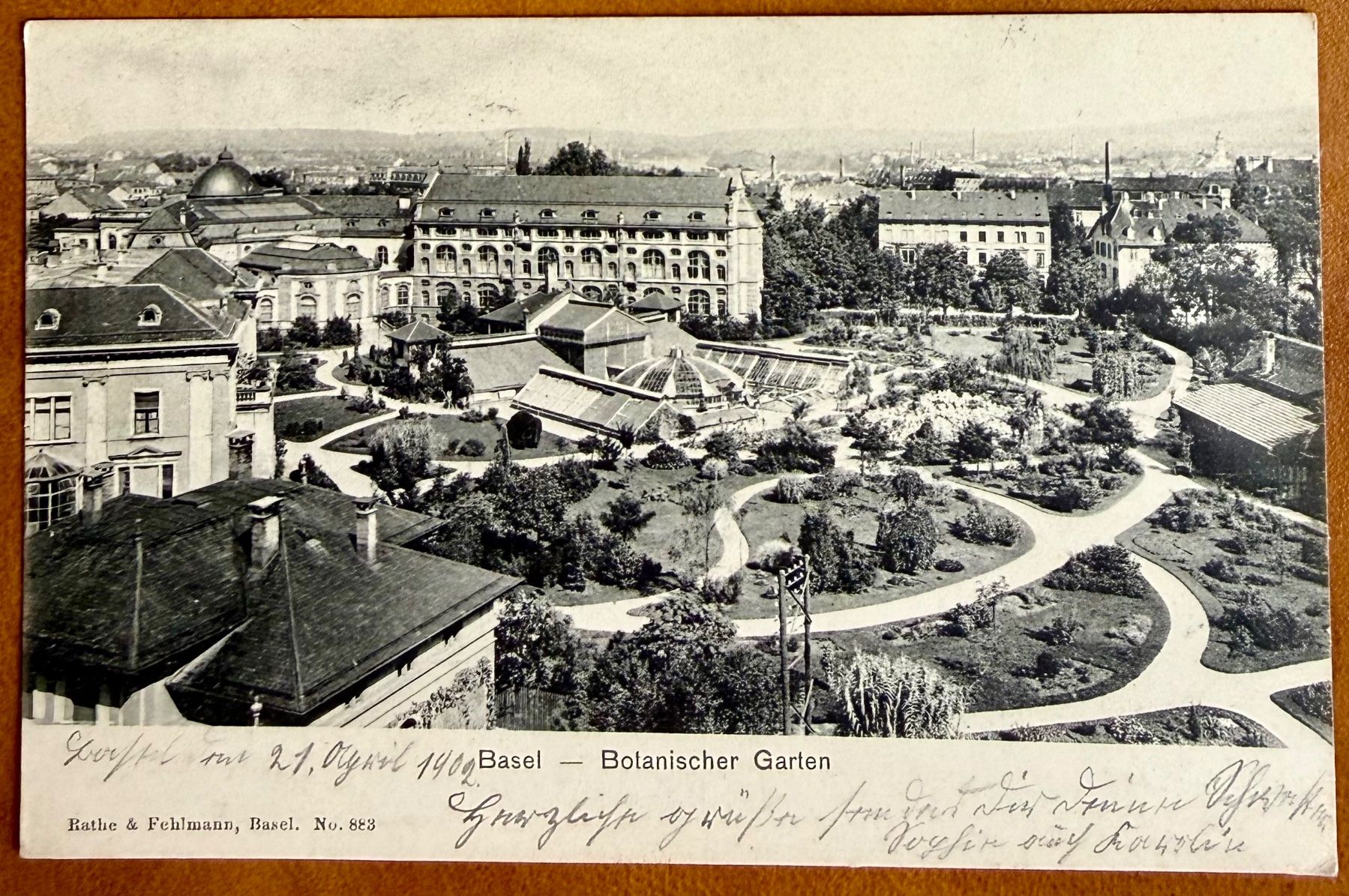 Cartoline postali: Basel - Botanischer Garten - 1902 – Usato da Lutry venduto da Ediego