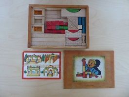 Nostalgie Buco Baukasten, Buchenholz, 1022 Gramm, antik
