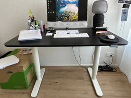 Bürotisch schwarz höhenverstellbar