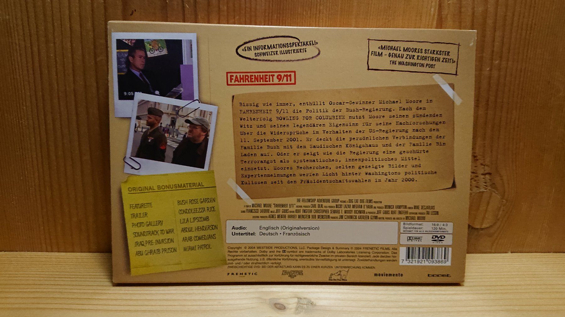 Tutti i DVDs: FAHRENHEIT 9/11 DVD 2 Disc Edition von Michael Moore – Usato da Wilderswil venduto da Exebub 3