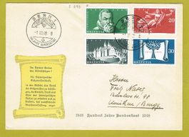 100 Jahre Bundesstaat 1948: Sonderbrief mit Satz Marken