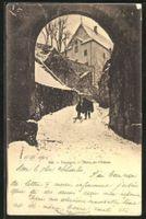 Valangin, Porte du Château, circulée 1915
