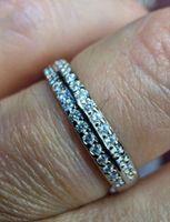 Bague argent avec diamants de moissanite certifiés GRA