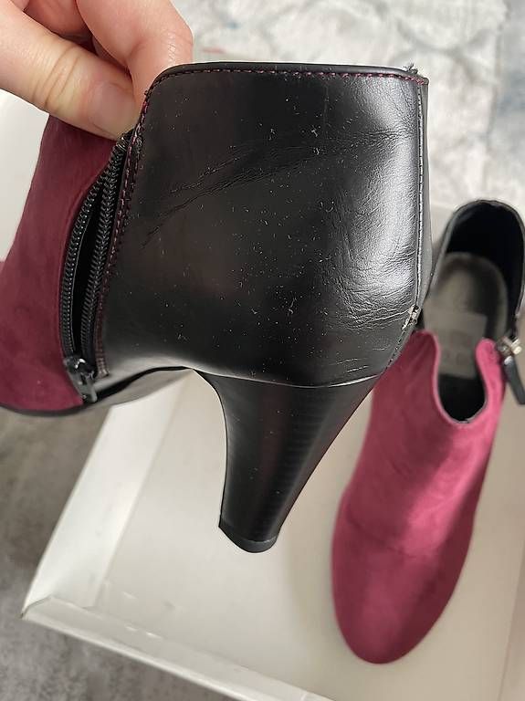 Scarpe da donna: Neu Ankle Boots in Bordeaux – Nuovo (secondo la descrizione) da Basel venduto da gou_7hp 1