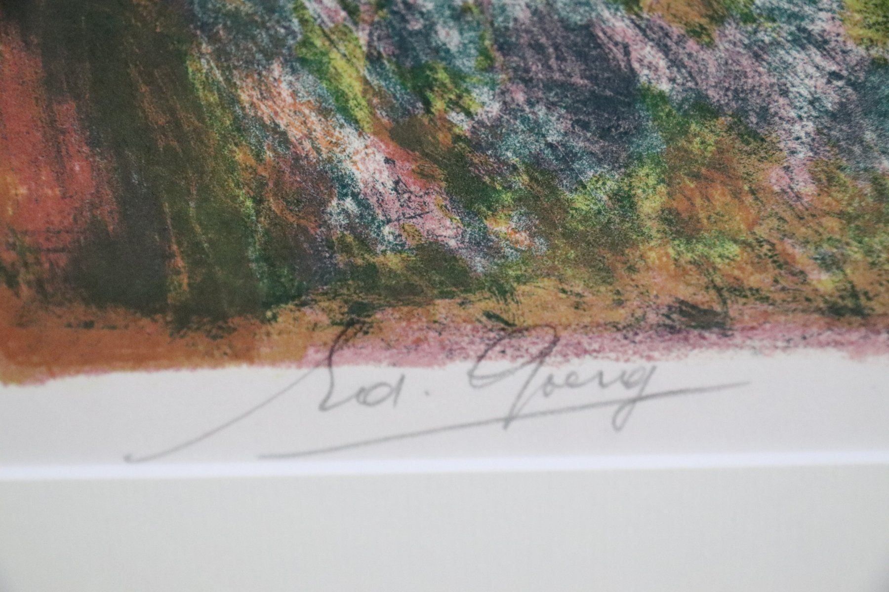 Grafica & Litografie: Edouard Goerg 1893-1969, Lithographie "Dédaration au fleurs" – Usato da Zug venduto da Kunst-Fundgrube 2