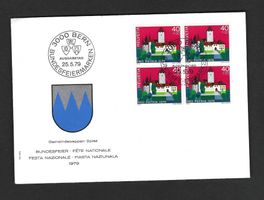FDC Pro Patria Viererblock 1979