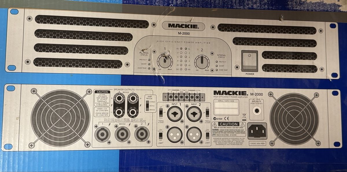Mackie Verstärker: Mackie M-2000 Stereo Endstufe Power Amplifier 2000 Watt – Gebraucht aus Samstagern von rrdl69 3