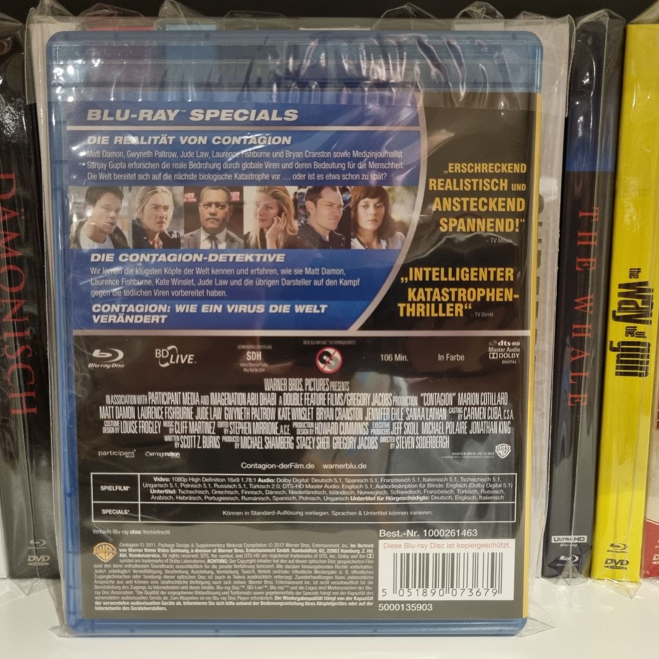 Tutti i DVDs: Contagion [Blu-ray] – Usato da Bremgarten AG venduto da Mediensammler24 1