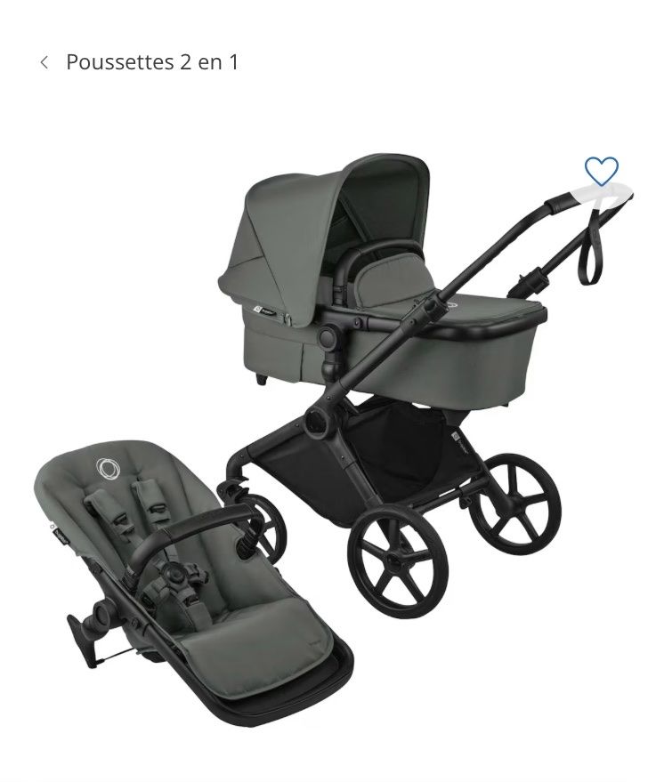 Bugaboo Poussette: Poussette Bugaboo 2 en 1 châssis noir bon état – Neuf (Voir description) à Genève par fra_f685