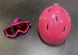 Casque UVEX et lunettes ski enfant