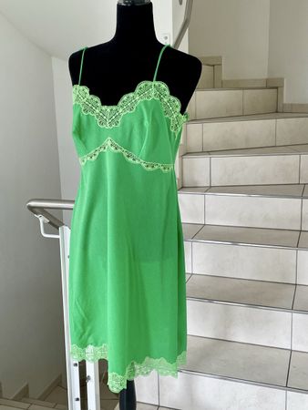 Vintage Summer Dress with Lace Trim -Size 48 Italy