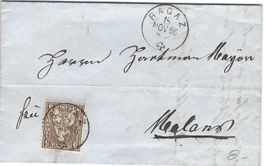 Faltbrief Ragaz - Malans 1866