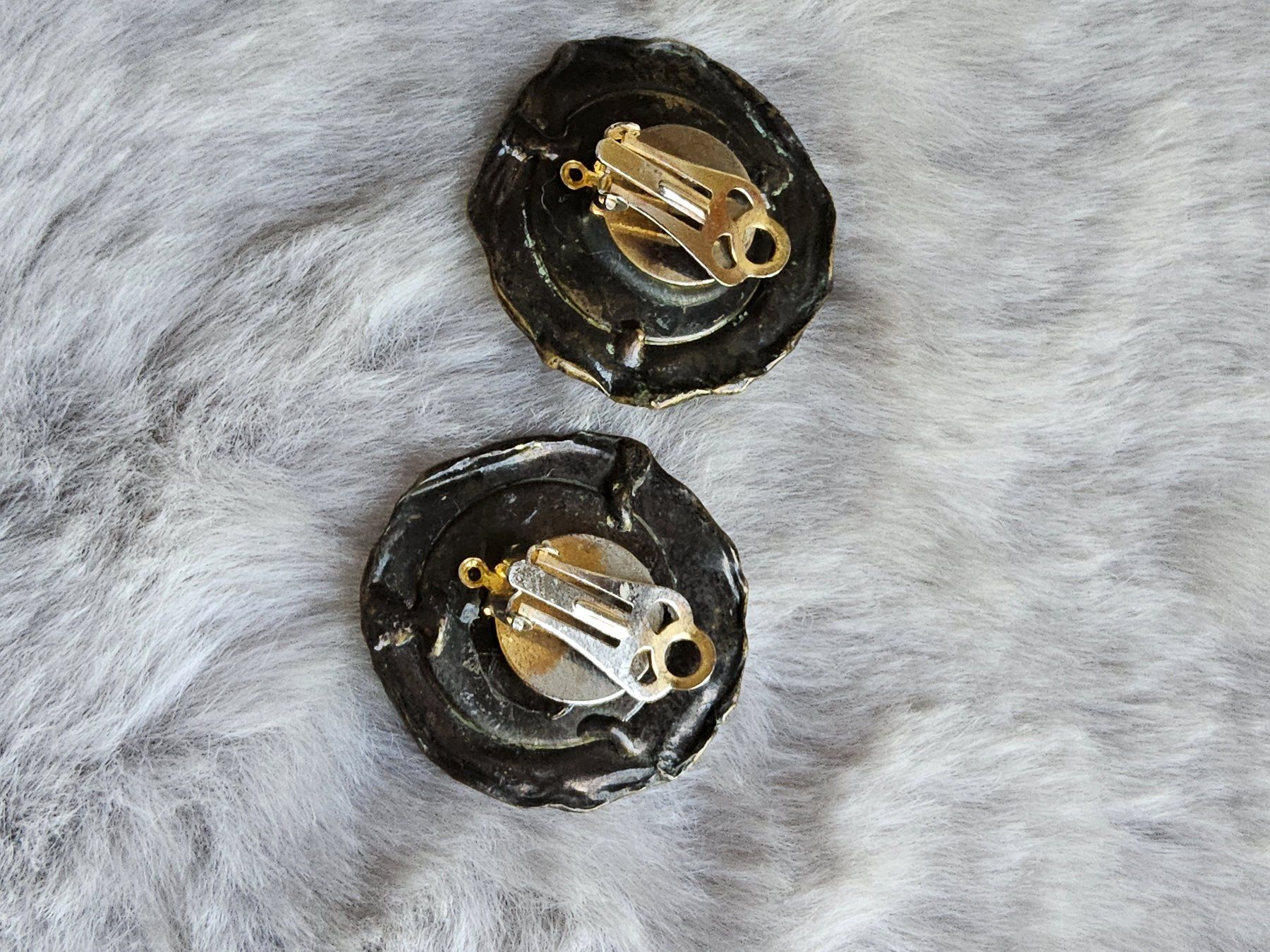 Orecchini pendenti & Orecchini a lobo: Vintage handmade Metall Ohrclips, – Usato da Zürich venduto da helsan 8