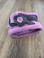 McBURN Hut Mütze Wolle Handmade rosa grau