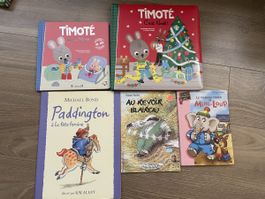 Lot de livres pour enfants : Timoté, Mini-Loup, Paddington