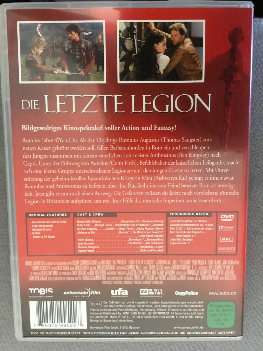 Tutti i DVDs: DVD: Die Letzte Legion - Action, Abenteuer, – Usato da Thierachern venduto da sweden08 1