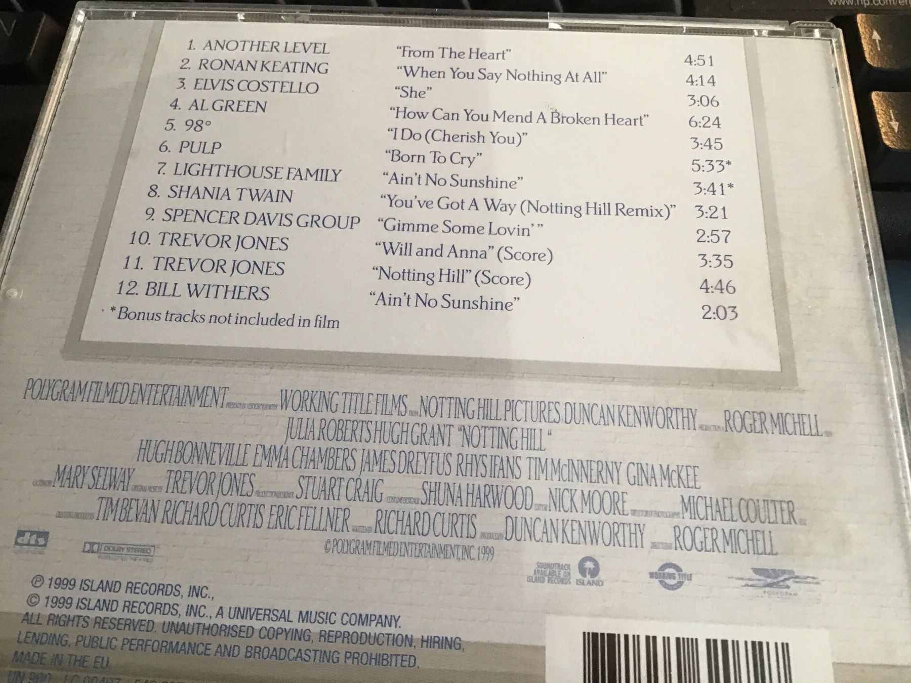 CD: Notting Hill   o – Usato da Thierachern venduto da sweden08 1
